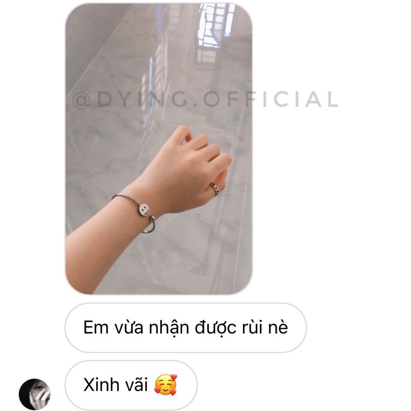 Vòng Tay Cuff SMILE/Kiềng SMILE Màu Silver - Màu Gold - Thép Titan KHÔNG RỈ