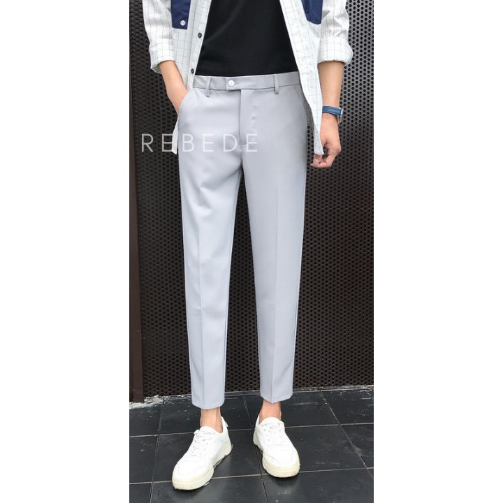 Quần tây nam Hàn Quốc (Com bo 2 quần) dáng ôm suôn, vải Tuyết Mưa co giãn | BigBuy360 - bigbuy360.vn