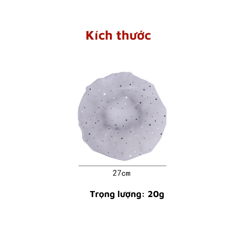 Mũ chùm tóc chống thấm nước hai lớp co giãn đa năng bảo vệ khô tóc khi tắm thiết kế đáng yêu