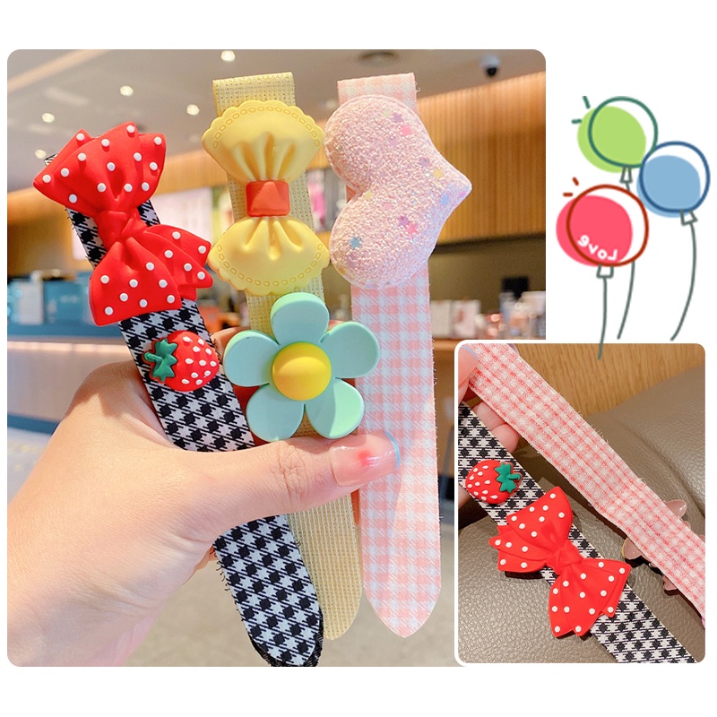 Bờm tóc cho bé gái băng đô dán tóc mái cố định chống gãy tóc phong cách Hàn Quốc dễ thương cho bé mã B02