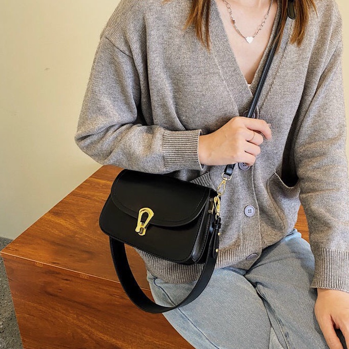 Túi đeo vai kẹp nách đeo chéo da mềm khóa giọt lệ cao cấp - Túi xinh mint store PK 396