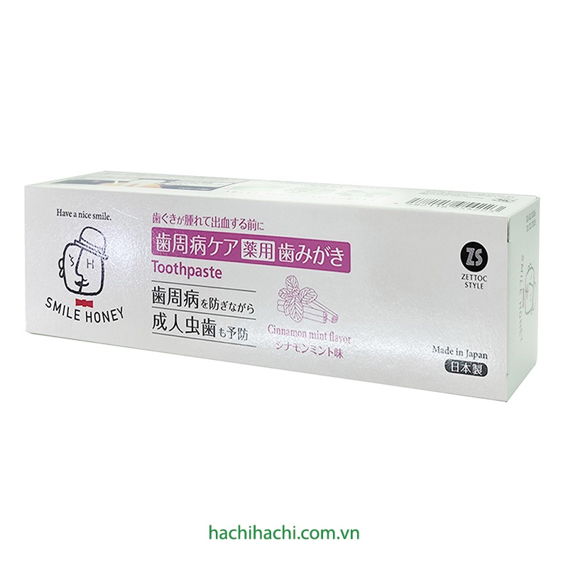 Kem đánh răng Nippon Zettoc vị quế bạc hà 120g - Hachi Hachi Japan Shop