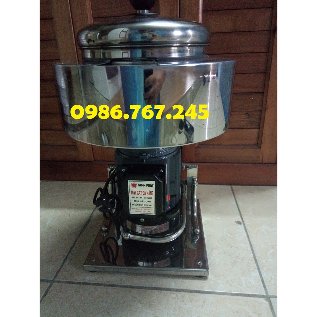 Máy xay thịt làm giò chả, pate, xúc xích có bao đá, công suất 1,1KW