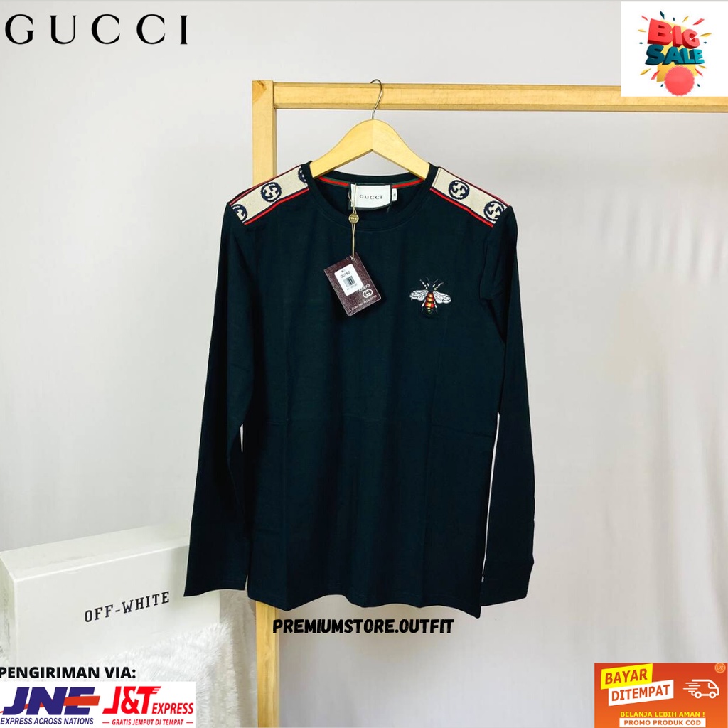 Áo Thun Dài Tay GUCCI BEE Cao Cấp Nhập Khẩu