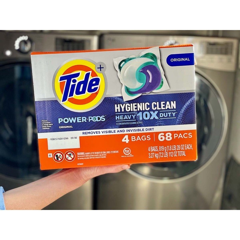 [Mã HCMST5 giảm 10K đơn 99K] Viên Giặt Tide Power PODS Hygienic Clean Detergent Mỹ