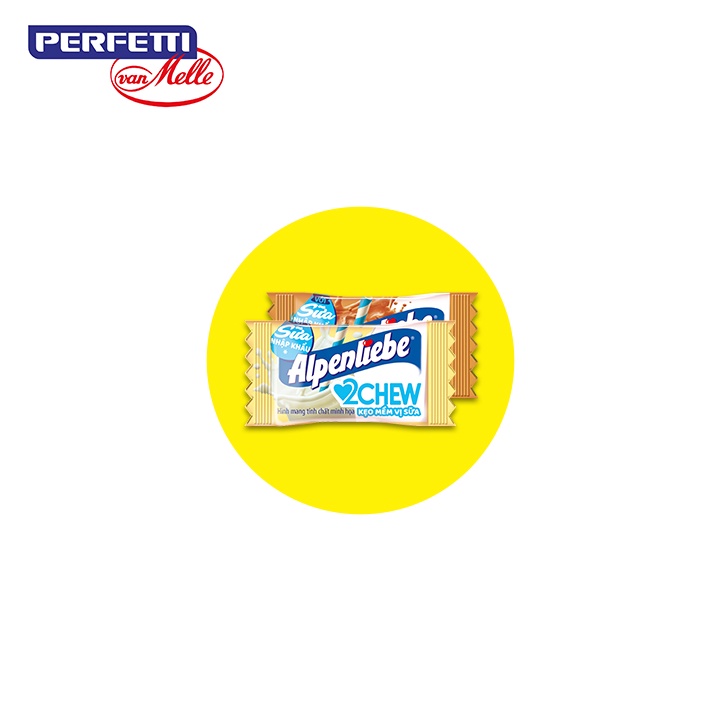 Kẹo Mềm Alpenliebe 2Chew Vị Sữa Và Hương Trà Sữa Đường Đen (Gói 2Kg)