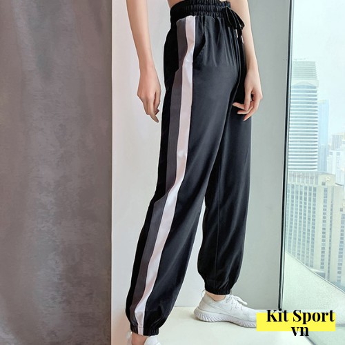 Quần dài Jogger có túi thể thao nữ AL-859(Tập Gym,Yoga)(Không Áo) II KIT SPORT VIỆT NAM