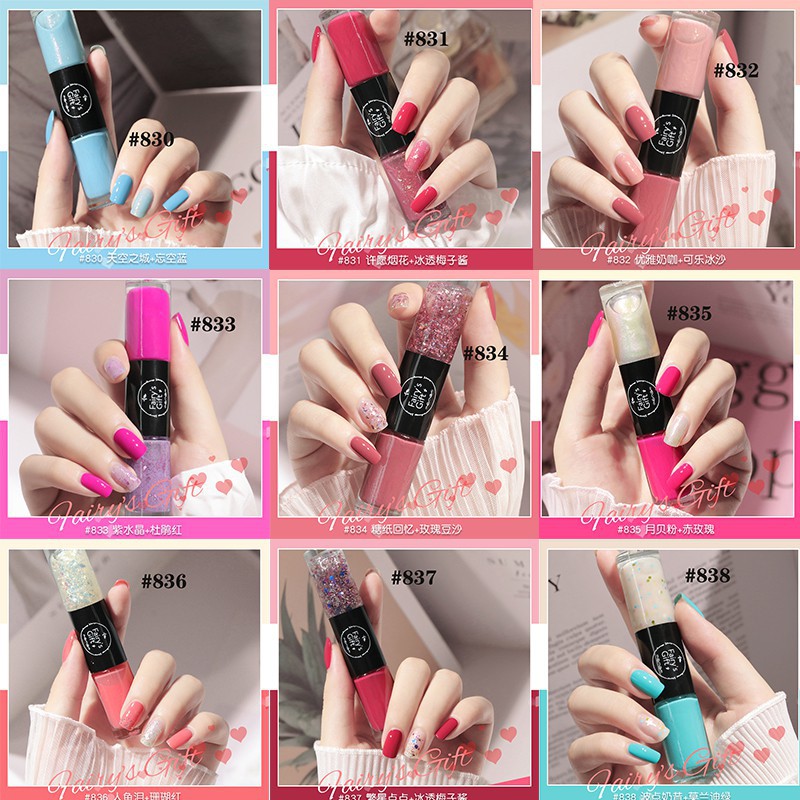 ( SHOP 2 ) ( Hàng sẵn ) Sơn Móng Tay Fairy's Gift N8071 Thiết Kế Hai Đầu Gồm 20 Màu Tùy Chọn 12ml MM222 MM222