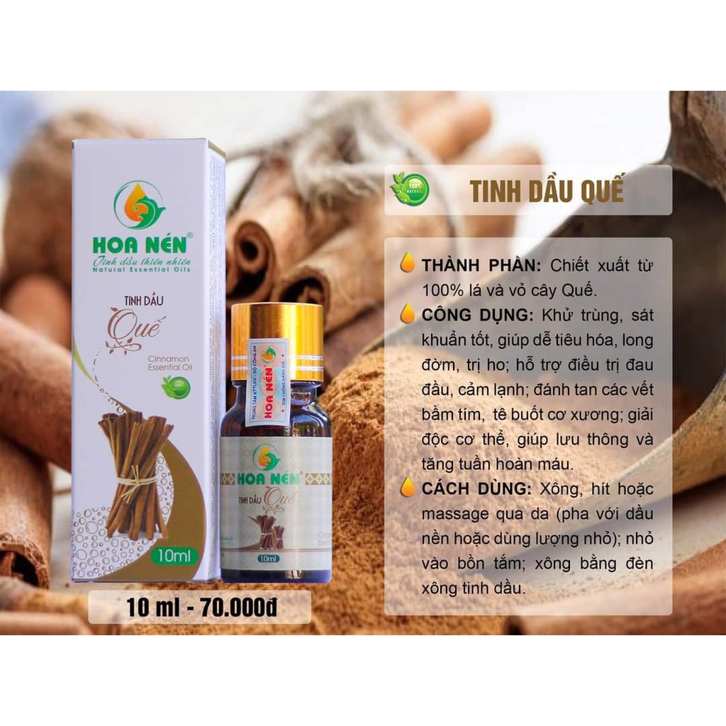 Tinh Dầu Quế HOA NÉN 100ml - Hương Thơm Ấm Áp, Thanh Lọc Không Khí, Thư Giãn, Ngủ Sâu Giấc | Kelly Beauty