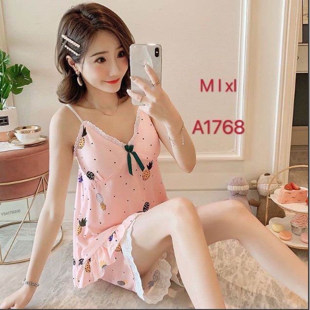 Bộ Ngủ Mùa Hè Cute Có Đệm Ngực