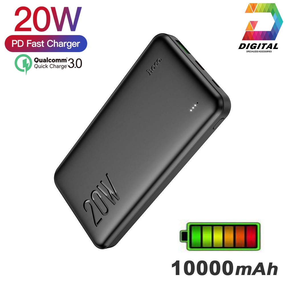 Pin Dự Phòng Hoco J87 10000mAh Chính Hãng ( PD 20W, QC3.0/ PD3.0/ SCP/ AFC Quick charge Power Bank )