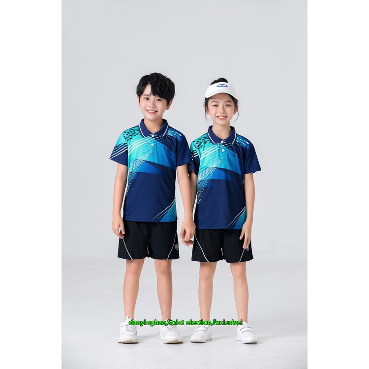 Bộ Áo Thun Tay Ngắn + Quần Short Thời Trang Chơi Cầu Lông / Tennis Cho Bé