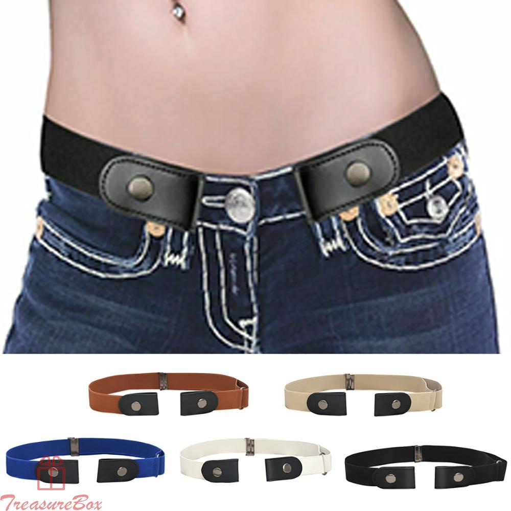 Belt Women/Men Belts Buckle-free Comfortable Dresses Elastic For Jeans