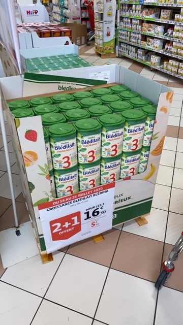 [Mẫu mới 2020]Sữa bột Bledilait Bledina số 1, 2, 3 hộp 900g, 1200g