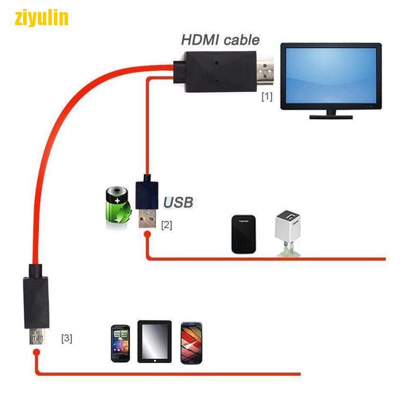 Dây Cáp Chuyển Đổi Cổng Micro Usb Sang Hdmi 1080p Hd Tv Dành Cho Điện Thoại Android