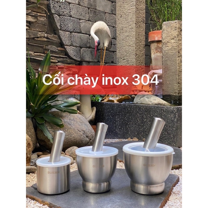 Cối Chày Inox 304 Đế Chống Trượt
