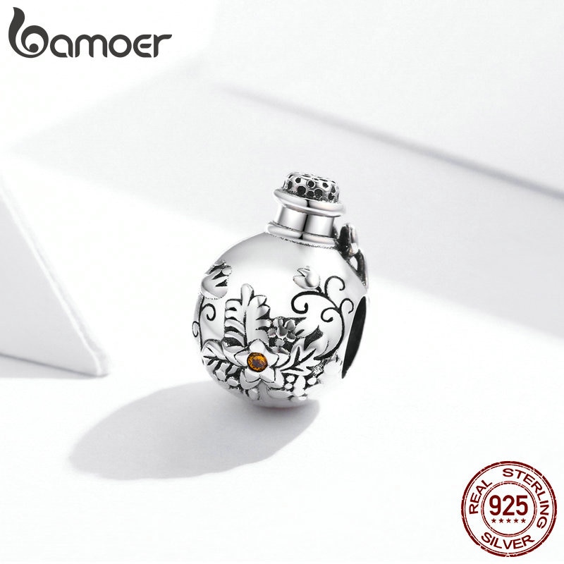 Hạt Cườm Bamoer SCC1602 Bạc 925 Họa Tiết Lọ Ước Nguyện Làm Trang Sức DIY Cho Nữ