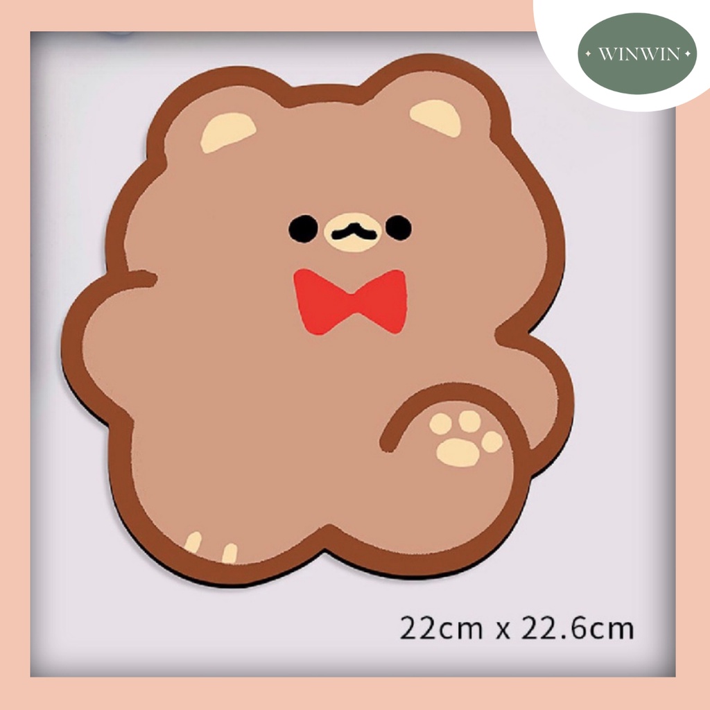 Miếng lót chuột máy tính chống trơn trượt, bàn di chuột họa tiết hoạt hình siêu dễ thương chắc chắn bền bỉ