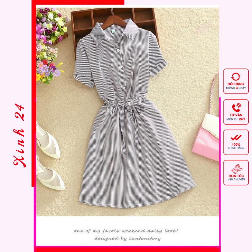 Đầm xòe, Váy Xòe cổ sơ mi xinh xắn, phong cách trẻ trung | BigBuy360 - bigbuy360.vn