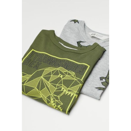 Set 2 áo cotton bé trai Hm auth sz 2-4y