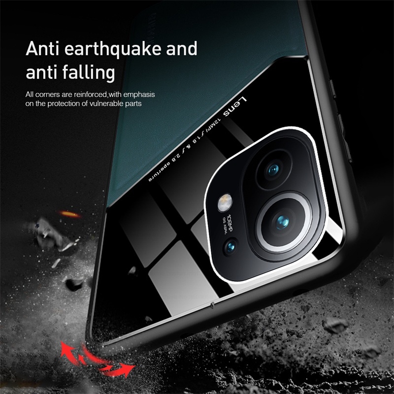 Ốp Điện Thoại Da Phối Kính Hít Nam Châm Cho Xiaomi Mi 11 10t Mi11 Lite 5g Mi 10t 11 Pro Mi 11 Ultra Mi 10s