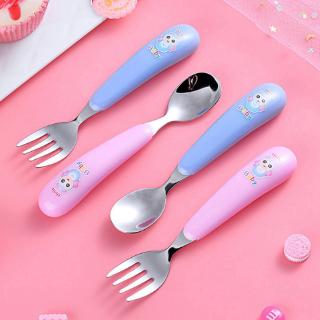 Stainless Steel Spoon with Cartoon Handles for Children