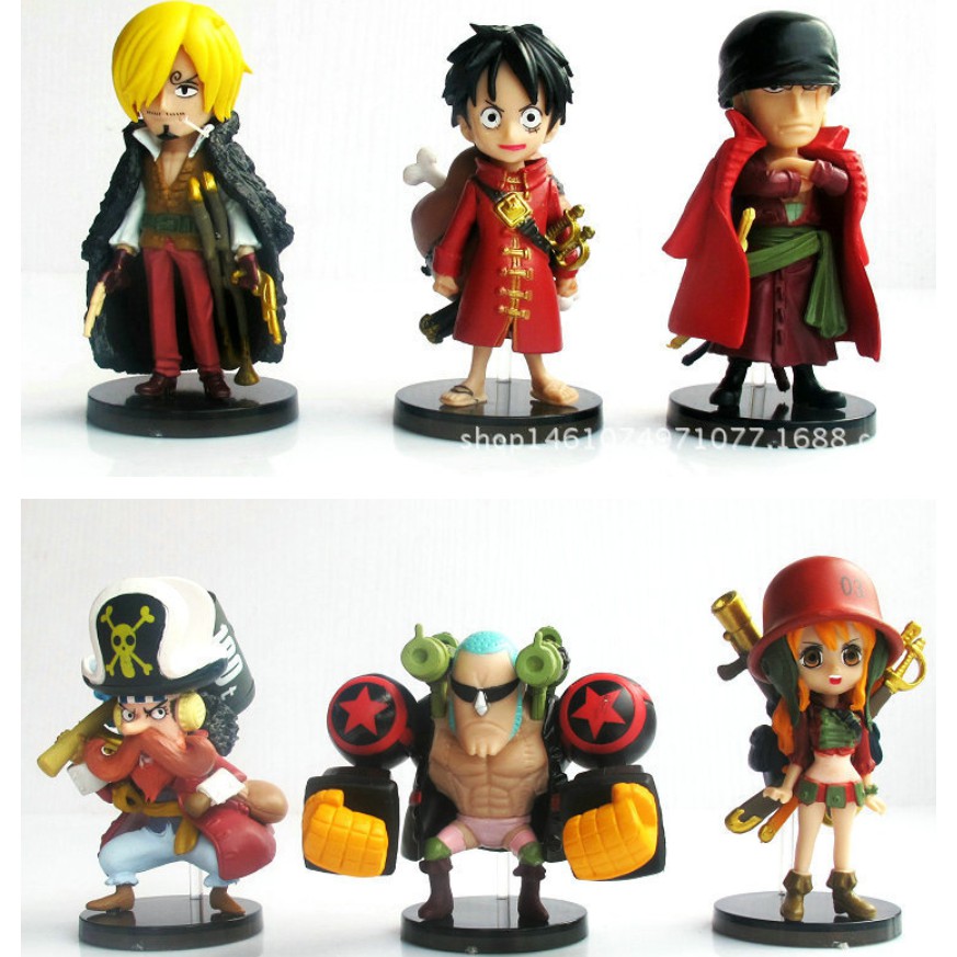 Mô Hình One Piece Combo Bộ 9 Team Luffy mũ rơm sắc nét chi tiết màu đậm tươi loại 1