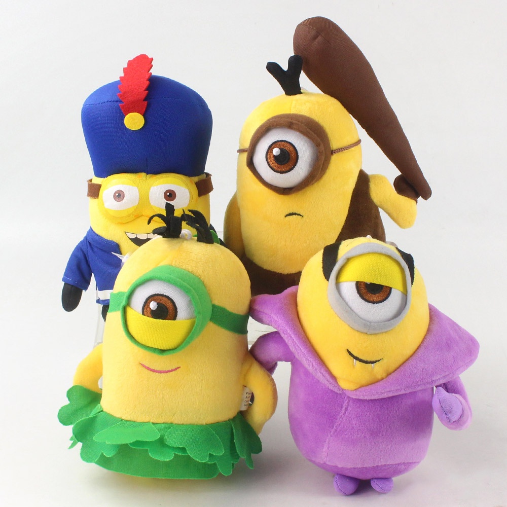 Búp Bê Nhồi Bông Hình Minions Dave Tim Phil Jerry Jorge Kevin Barbarian Hoạt Hình Đáng Yêu