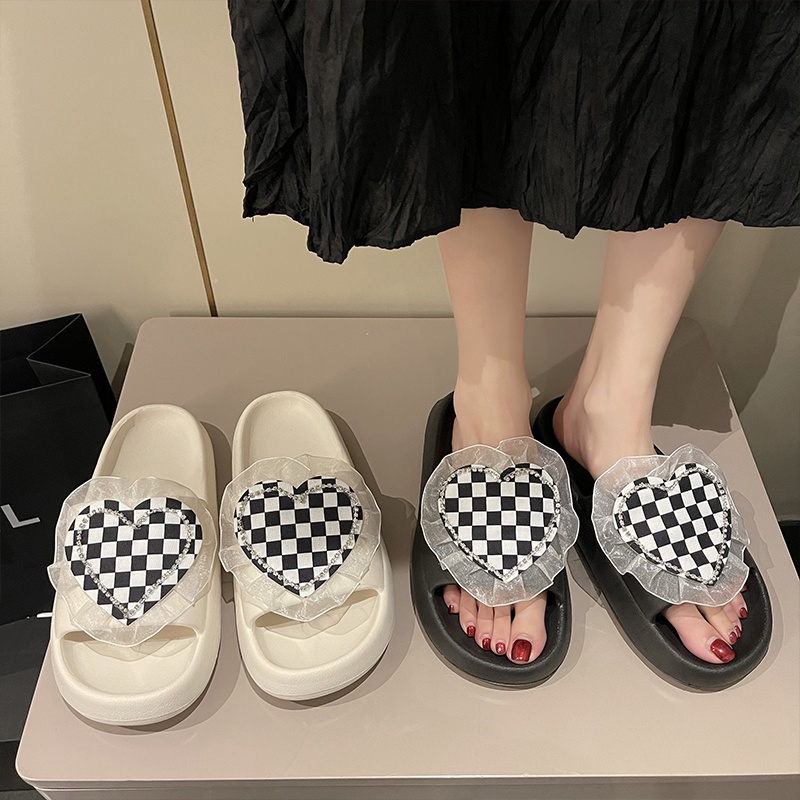 Dép IELGY đế bằng đính đá giả thời trang cho nữ