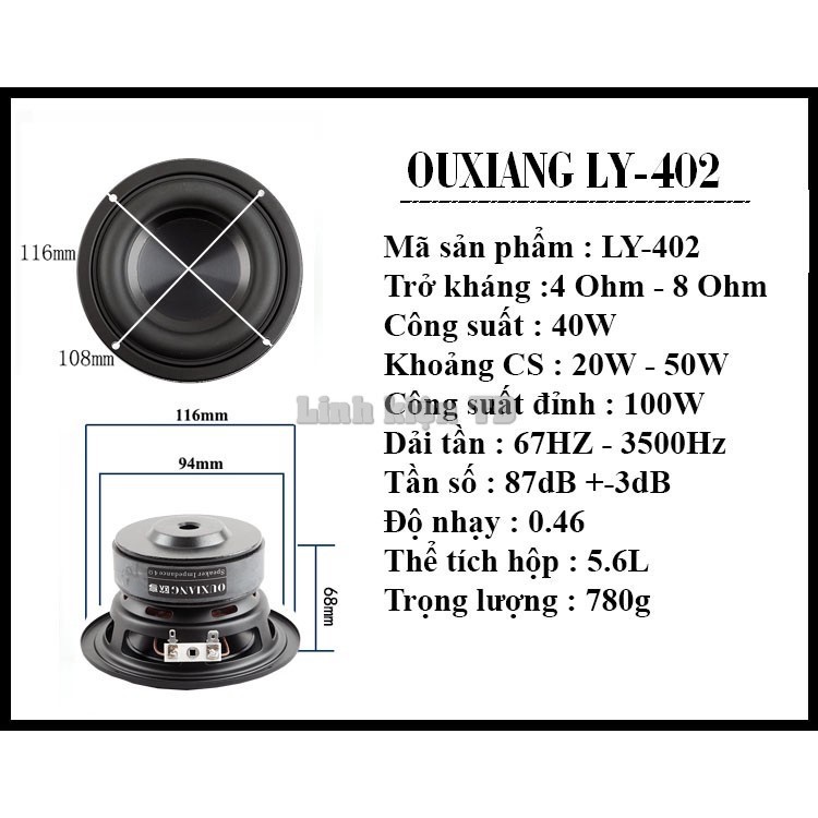 Loa bass (siêu trầm) 4 inch 50W