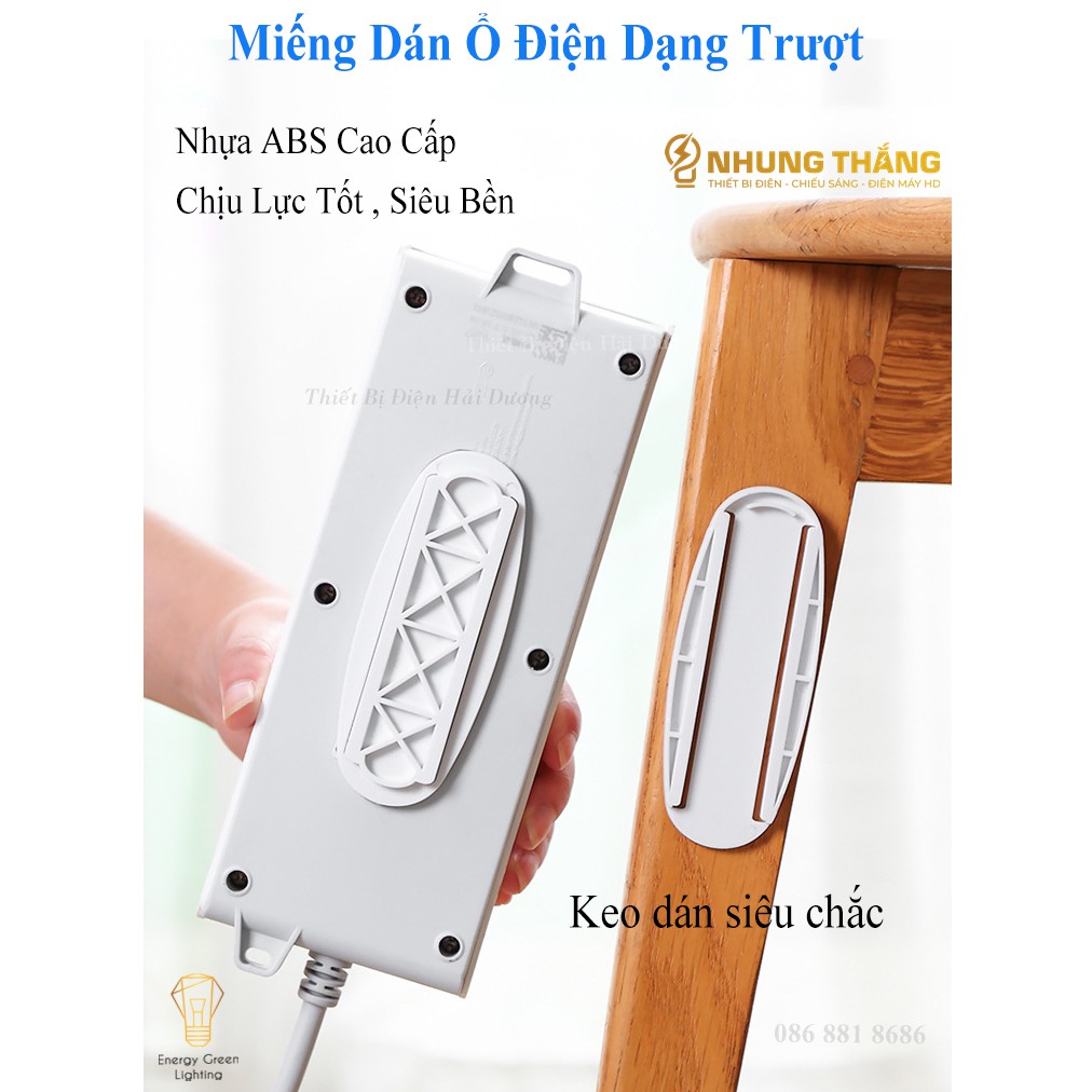 Miếng Dán Tường Dạng Trượt - Treo Ổ Cắm Điện-  Modem Wifi - Giá Đỡ Treo Tường Cố Định Ổ Cắm Điện