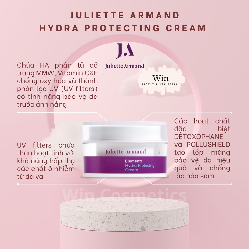*Lưu mã 15% trên sản phẩm* Kem dưỡng Juliette Armand Hydra Protecting Cream dưỡng ẩm bảo vệ da