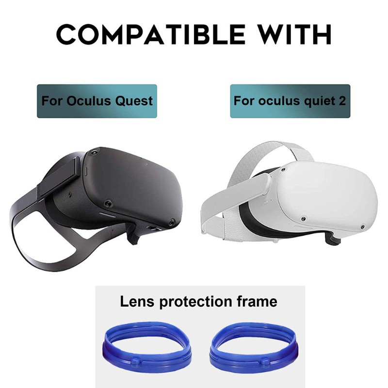 Khung Kẹp Bảo Vệ Ống Kính Oculus Quest 2 Vr Chống Ánh Sáng Xanh Từ Tính