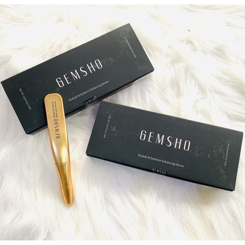 Serum dưỡng mi Gemsho Eyelash &amp; Eyebrow 3ml của Mỹ