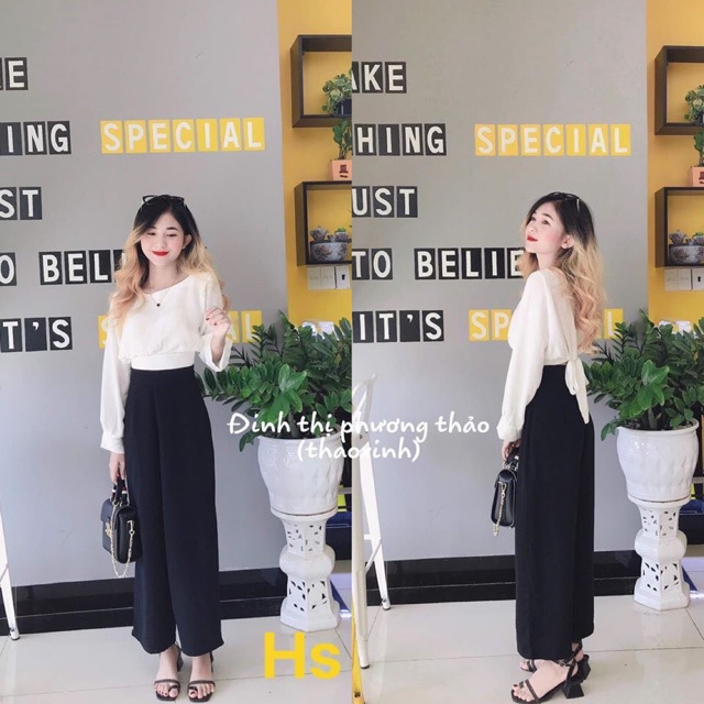 Sét quần rộng + áo nơ SHU1