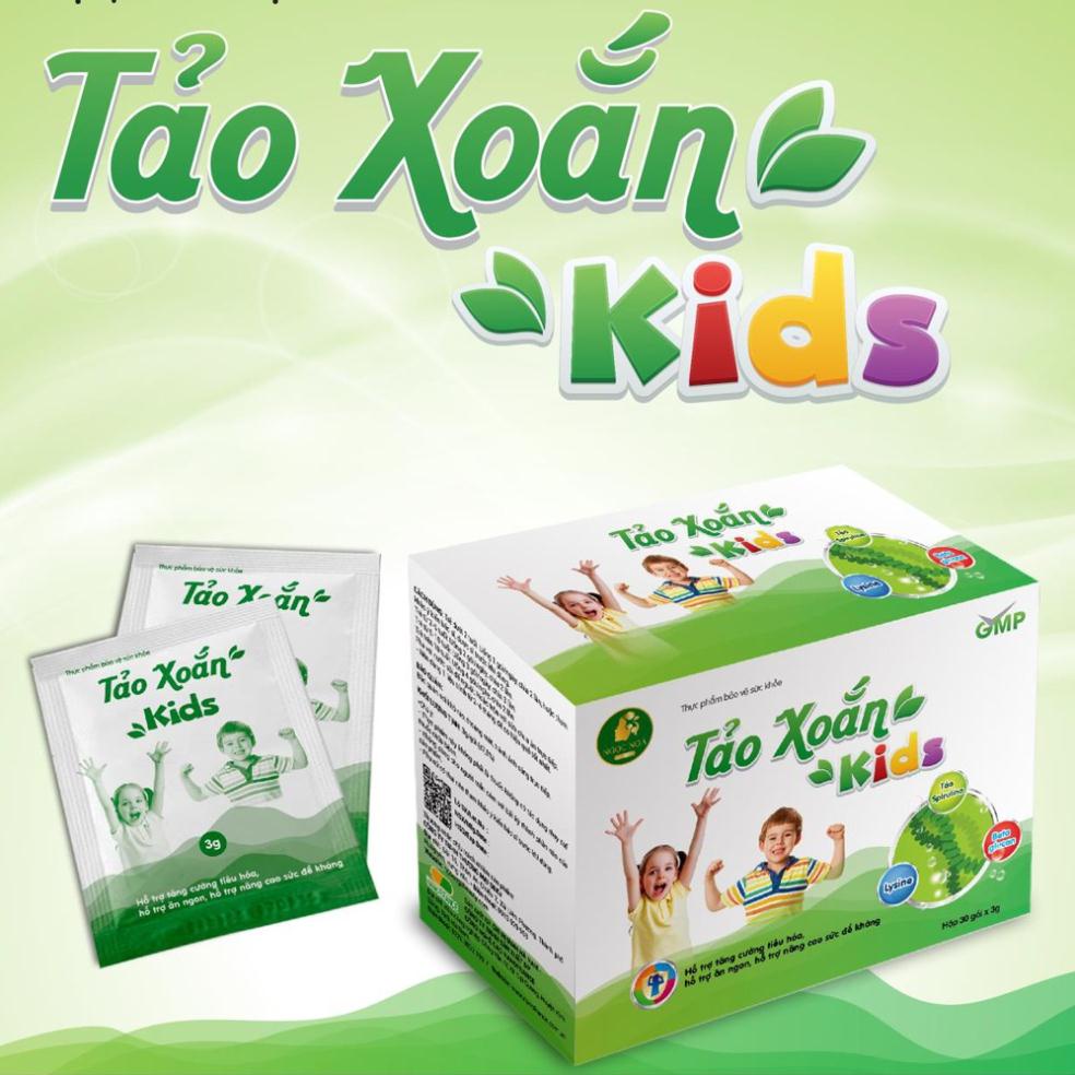 Tảo xoắn kids - giúp trẻ ăn ngon, tăng cường hệ tiêu hóa, tăng sức đề kháng - Hộp 30 gói