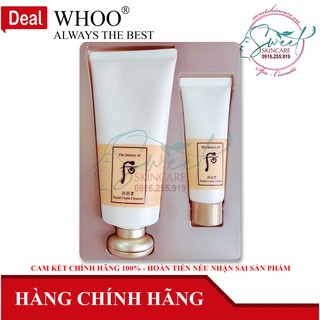 Rửa Mặt Đông Y Hoàng Cung WHOO Facial Foam Cleanser Special Set - [whoo vàng] Chống Lão Hóa