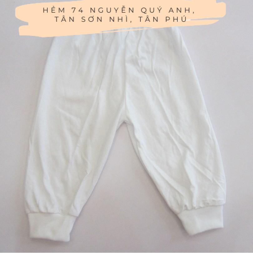 (11-19kg) QUẦN DÀI COTTON TRẮNG BO CHO BÉ - BIBO KIM THU