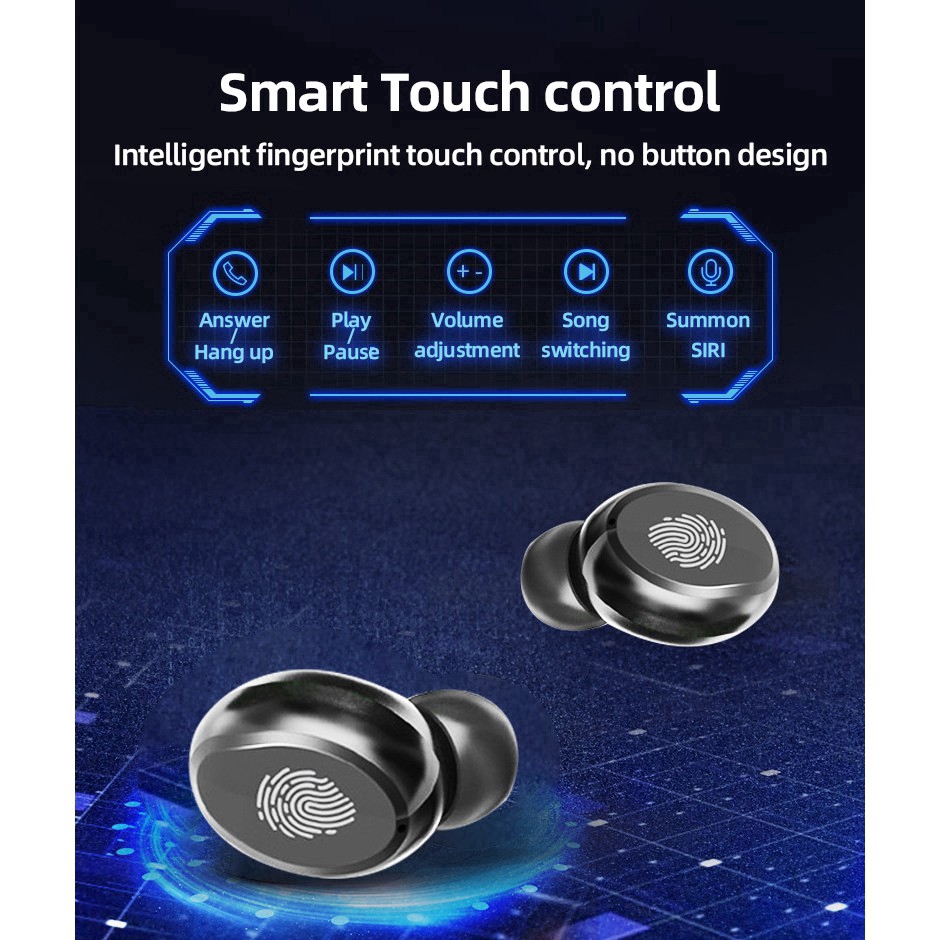 【TÀU 24h】 Tai nghe bluetooth AMOI V8 TWS 5.0 không dây không dây điều khiển cảm ứng | BigBuy360 - bigbuy360.vn
