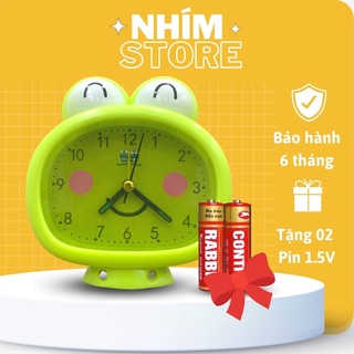 Đồng hồ báo thức để bàn hình chú ếch xanh vui vẻ đáng yêu - Đồng hồ Báo thức Nhím Store chuông kêu to giá rẻ