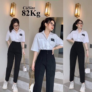 Quần baggy lưng thun khoá sườn