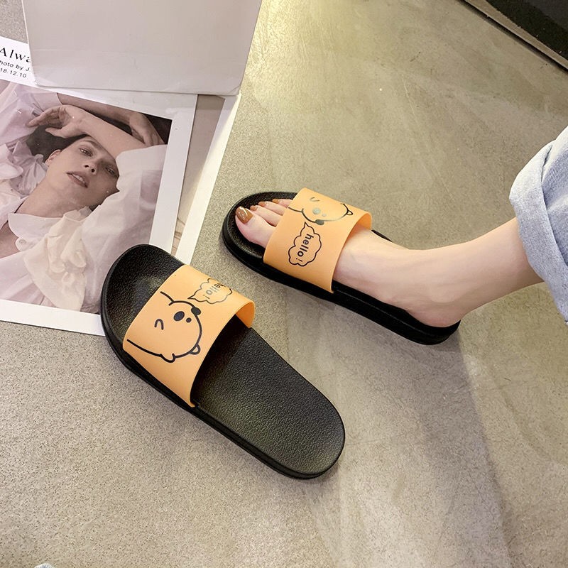 Dép sandal in hình gấu đáng yêu chống trơn trượt thời trang Hàn Quốc nữ tính