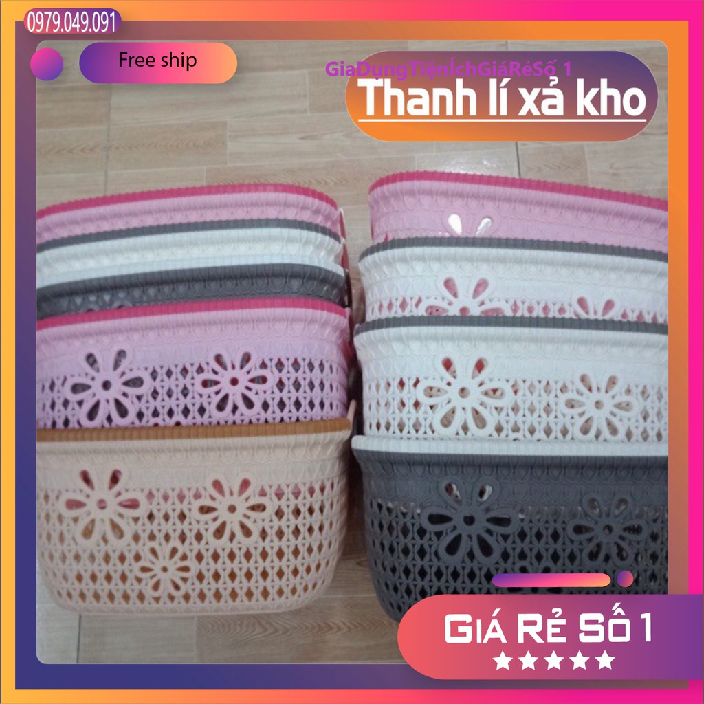 Giỏ Nhựa Đựng Đồ Dùng Nhà Tắm Việt Nhật Đa Chức Năng syte Hàn Quốc các size
