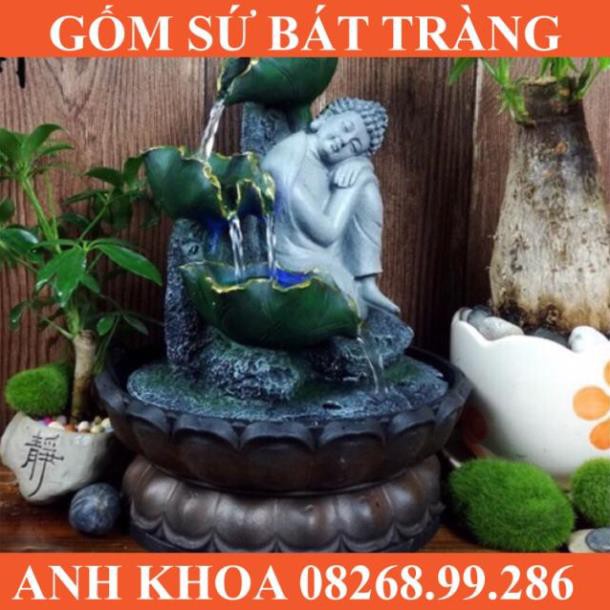 Thác nước Phật toạ thiền - Gốm sứ Bát Tràng Anh Khoa