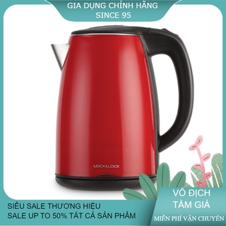 Ấm đun bằng thép không gỉ lock&lock 1.7l màu đỏ ejk731 - ấm đun siêu tốc lock and lock - bảo hành 12 tháng