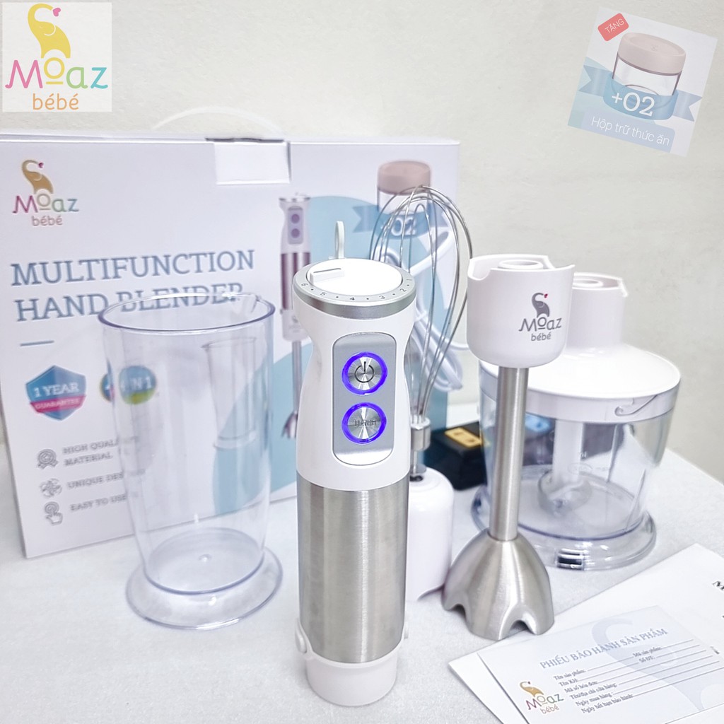 [Mã MKBC13 giảm 80k đơn 1 triệu] Máy xay cầm tay Moaz Bébé MB026