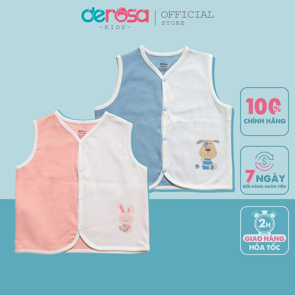Áo gile cho bé gái và bé trai DEROSA KIDA chất liệu cotton 3 - 24 tháng AWB thumbnail