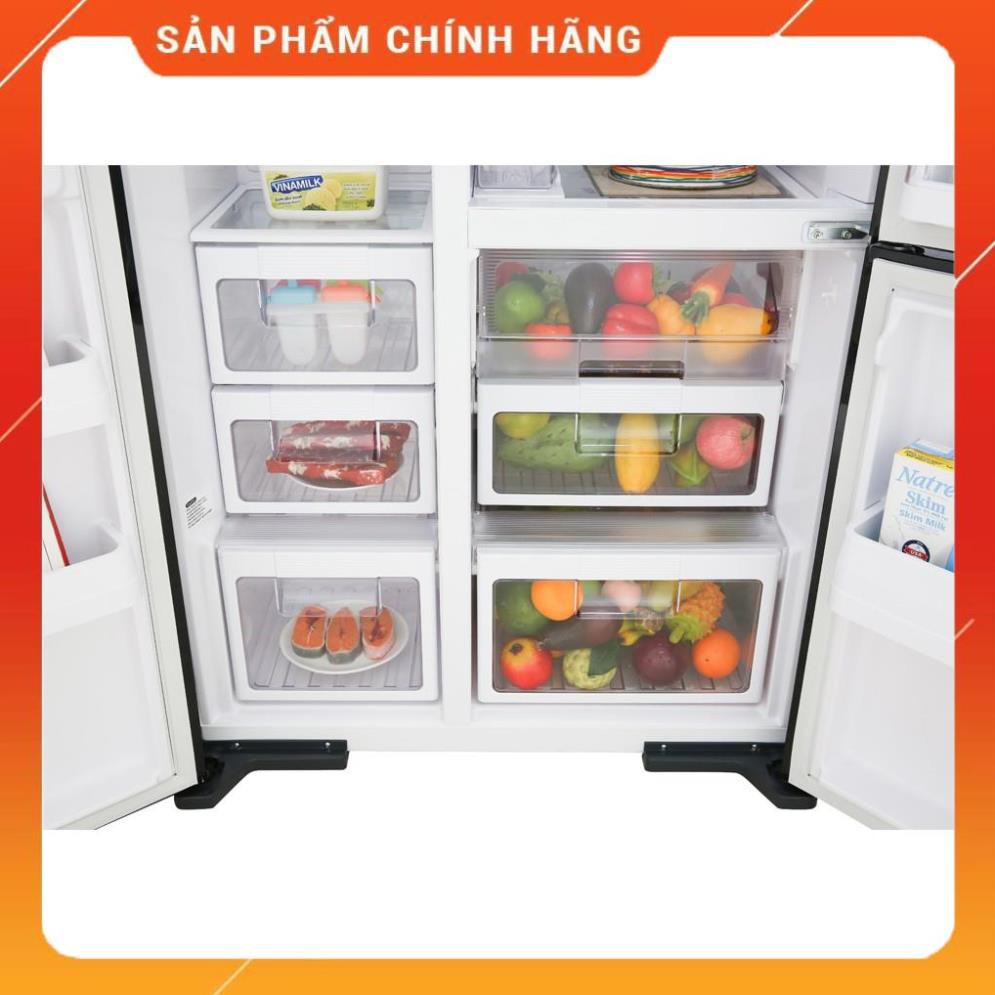 [ VẬN CHUYỂN MIỄN PHÍ KHU VỰC HÀ NỘI ] Tủ lạnh Hitachi Side by side 3 cửa màu đen R-FM800GPGV2(GBK) - [ Bmart247 ]