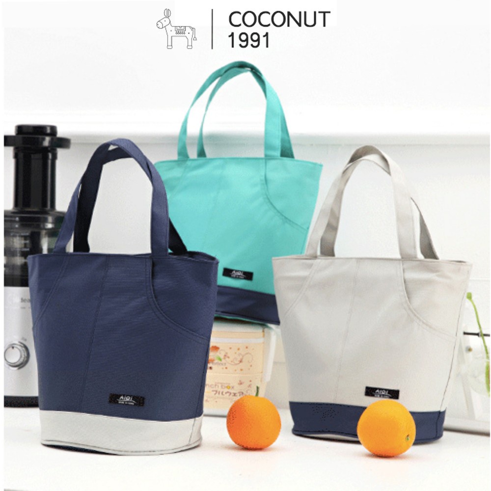 Túi đựng hộp cơm vải Oxford AIQI SIZE LỚN lót giấy nhôm, túi đựng thức ăn chống thấm nước