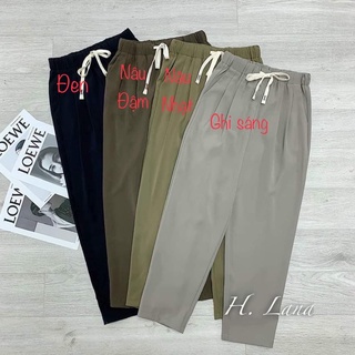 Quần baggy vải cạp chun chất ruby B90